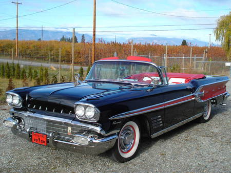 1958 Pontiac Parisienne convertible - convertible, vintage, parisienne, classic, pontiac