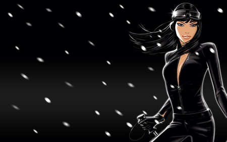 Hed Kandi - cg, black, white, woman, girl, snow