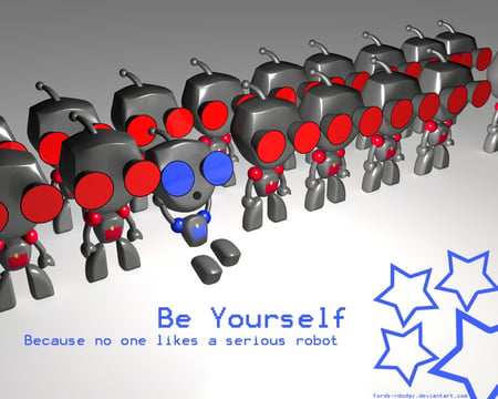 be yourself Gir - funny, blue, red, weird