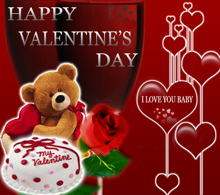 Valentine Baby ...... - roses, heart, valentine, love, champaign