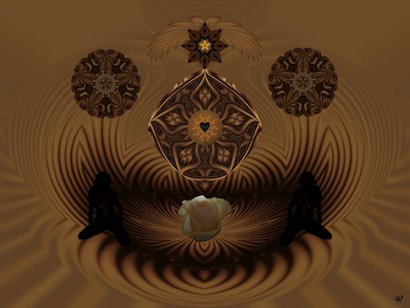 In the Shaddows of the Rose - eye candy, collage, 3d, fractal, abstract