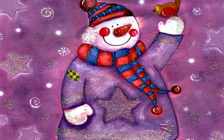 purple snowman