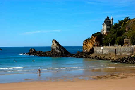 castle beach - beach, summer, castle, ocean