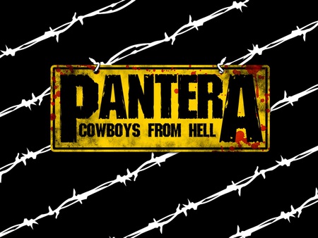 Pantera - cowboys from hell, black, board, pantera, wire