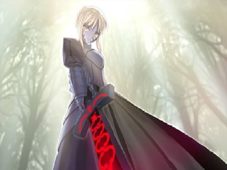 dark saber in sunlight - sword, saber, light, dark