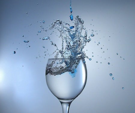 Cup - water, agua, blue, cup