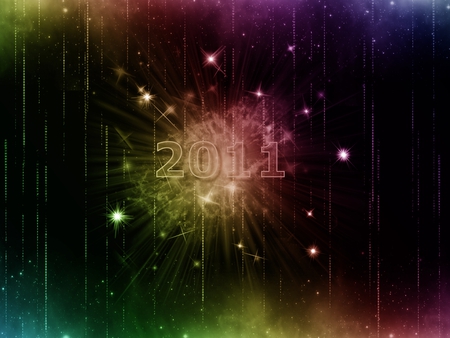 2011 - pretty, holiday, new year, 2011, colors, dark