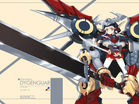 Mecha Samurai Chick - big, anime, mecha, sword, cool, samurai