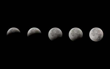 Lunar Eclipse - moon, eclipse, sky, dark, lunar, night, shadow