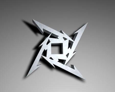 Shuriken Metallica - shuriken, silver, gray, metallica