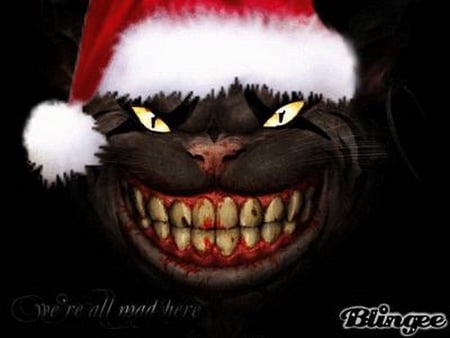 Christmas Cheshire - christmas, alice, cheshire, cat