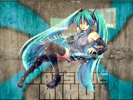 hatsune miku - vocaloid, awesome, green hair, miku