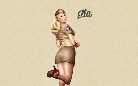 Air Force Ella - pinpup, woman, air force