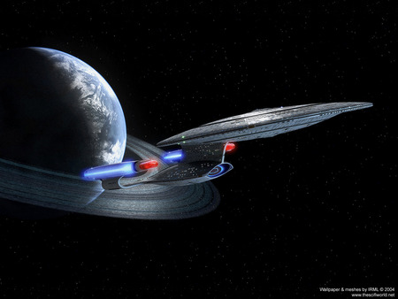 Enterprise leaving orbit - enterprise leaving orbit, star trek, enterprise