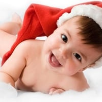 Santa cute baby