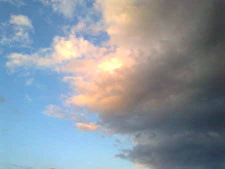 Clouds - nature, cloud, clouds, light, dark sky