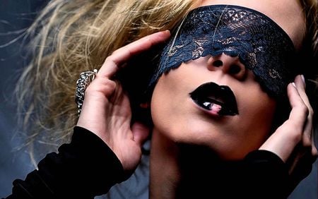 i don't see you - black, lips, hands, girl, ring, lace, hair