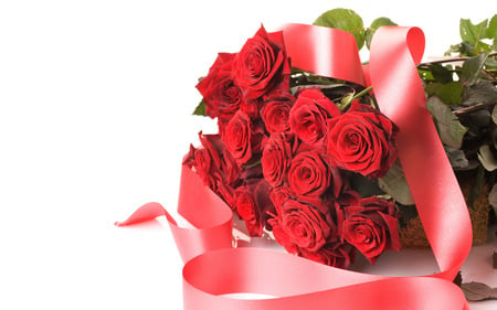 Christmas roses for ancasimona - roses, red, beautiful, bouquet, decoration