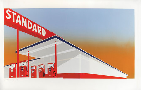 Gas station. - art, 20th century art, gas, station