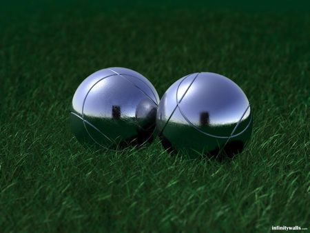 Big Balls - shiney, grass, chrome, ball