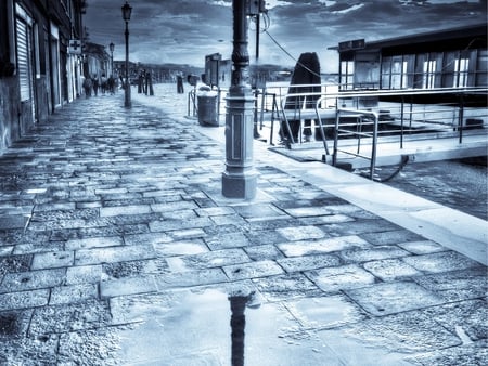 venice,Ä±taly - street, pier, italy, venice, sea