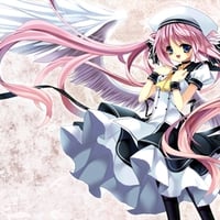 Cute Anime Angel with Pink Hair