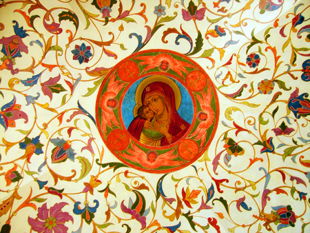 Maria and Jesus - love, peace, maria, god, icon, glory, jesus, architecture, religious