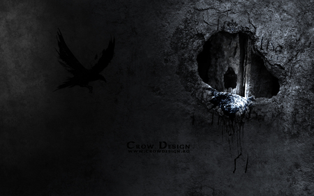 Crow Designs - poe, crow, darkness, raven