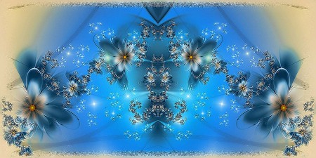 Christmas Blue - fresh, abstract, merry christmas, floral, blue, decoration