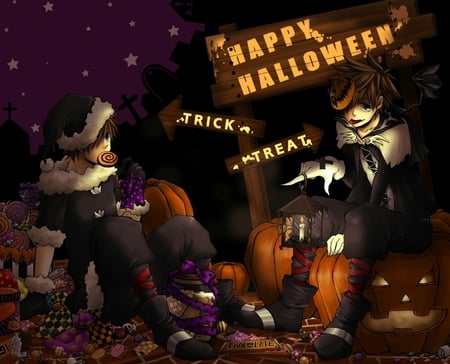 Happy Halloween - halloween, kh, sora, roxas