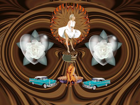 Bye Bye Miss American Pie - eye candy, collage, 3d, fractal, abstract