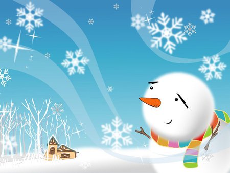 Snow - snowman, snow, winter, holiday, sweet, christmas