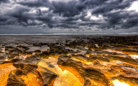 Energy Pools - nature, beaches, overcast, beautiful, waves