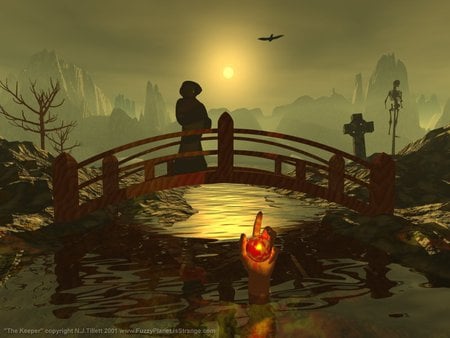 The_Keeper - spirit, bridge, river, sun