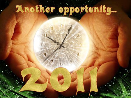 2011 - future, clock, opportinity, life, hand, year, time