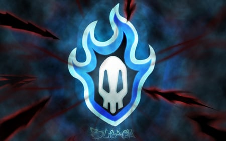 BLEACH LOGO - flame, logo, bleach, skull