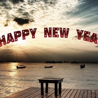 Sunset new year