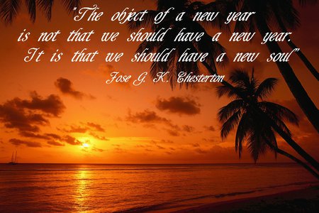 Sunset - palm, quote, sunset, ocean, new year