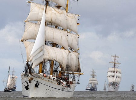 Gorch Fock - sail, germany, fock, sailboat, gorch, navy, tall ship