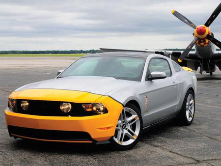 Mustang - ford, plane, mustang, car