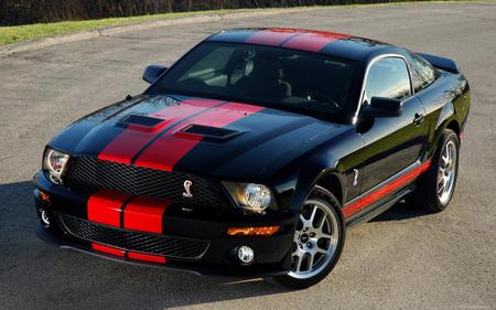 Mustang - red, ford, car, black, mustang