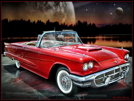 TBird - red, ford, car, tbird, thunderbird