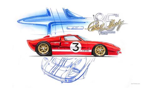 GT - gt, ford, drawing, car