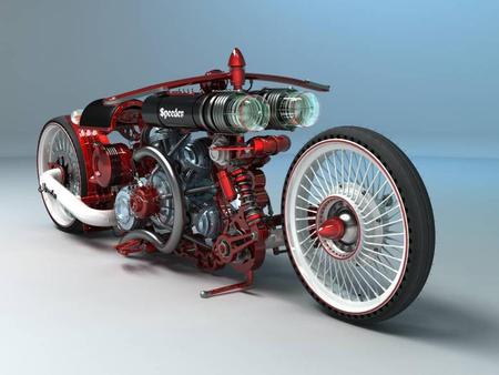 Custom - bike, motorcycle, custom, red