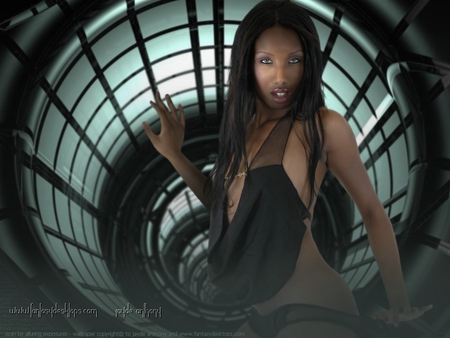 it's me - sexy, black, girl, tunnel