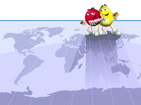 Conquer the world - candy, m and m, yellow, red