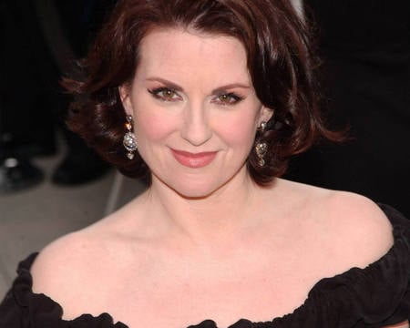 Megan Mullally - emile, female, black hair, eyes, black dress, nice, actress