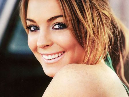 Lindsay Lohan - red hair, smile, female, pretty girl, nice green eyes, actress