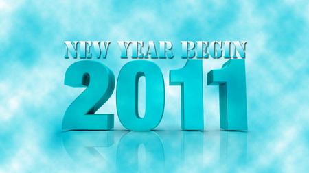 New Year Begin - 3d, abstract, new year begin, text