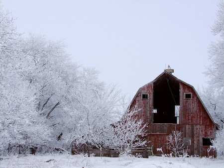 No More Winter Chores - winter, barn, loft, hay, chores, farm